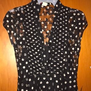 Polka dot lace dress